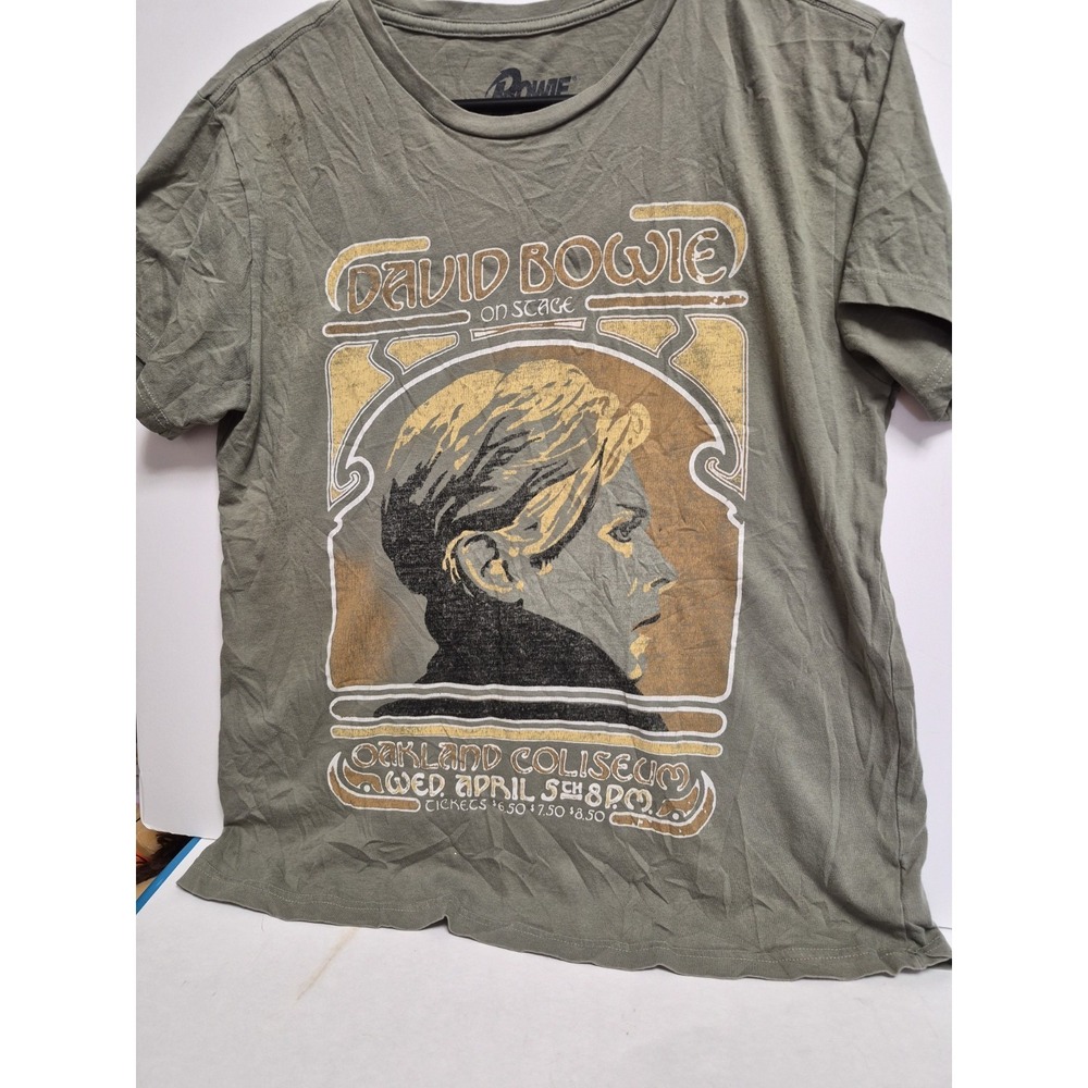 David Bowie Fan T Shirt Rock Band Merch Men Women Shrt Sleeve Cotton Size Small